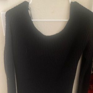 Black low back black sweater